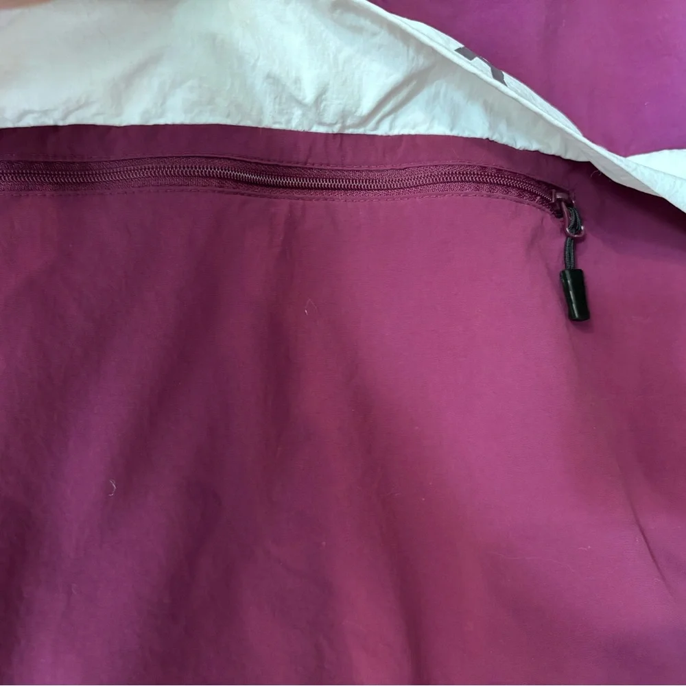 Air Jordan Wings Wind Anorak Jacket Deep Purple 1/2 Zip Sz M Vented Zip Pocket